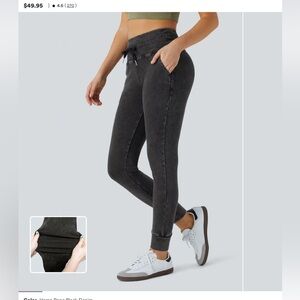 Halara Flex High Waisted Drawstring Pocket Casual Jeans Small NWT